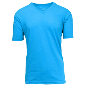 เสื้อยืดคอวี ผ้าฝ้าย 100% สีพื้น ระบายอากาศได้ดี แขนสั้น ทรงเข้ารูป สไตล์ลำลอง สำหรับผู้ชาย เป็นมิตรกับสิ่งแวดล้อม แห้งเร็ว ออกแบบได้ตามต้องการ - Product Image 4