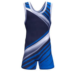 Traje de Lucha Libre Negro para Hombre con Ribete Rojo, de Una Pieza, Ajustado y Elástico - Product Image 5