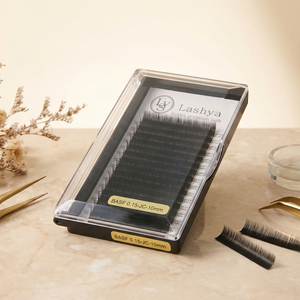 ขนตาปลอม PBT แบบแบน รุ่น B/C/D Curl & Dark Matte Look แบรนด์ส่วนตัว ขนตาปลอมแบบเส้นต่อเส้น ทำจากขนมิงค์สังเคราะห์ - Product Image 1