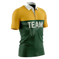 Chemises de golf pour hommes décontractées de haute qualité, imprimées par sublimation avec logo personnalisé, en coton et fibre de bambou, grande taille, manches courtes, séchage rapide
