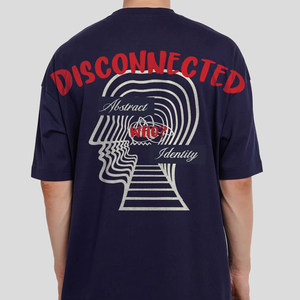 Camiseta Premium para Hombre, Azul Marino, Talla Grande, con Estampado en la Espalda, Estilo Urbano, Felpa Ecológica, Corte Holgado - Product Image 1