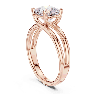 2ct Cushion Cut Lab Grown Diamond Solitaire Engagement <b>Ring</b> Four Prong <b>Split</b> Shank 14K 18K Solid Gold Bridal Jewelry - Product Image 5