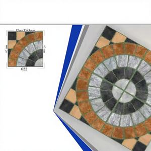 Carreaux de sol de stationnement rustiques africains résistants en porcelaine antidérapante de conception en relief 400x400mm plancher extérieur en céramique - Product Image 1