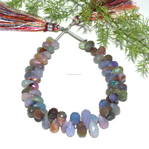 Perles de pierres précieuses en opale éthiopienne naturelle en forme de larme à facettes 7x4 à 10x6 MM 6 pouces bon brin de pierres précieuses pour la fabrication de bijoux - Product Image 2