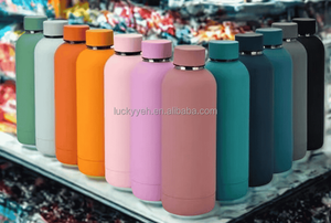 Bouteille d'eau chaude et froide 500ML 17oz en acier inoxydable OEM, vente en gros de gourdes en acier inoxydable sans BPA - Product Image 3