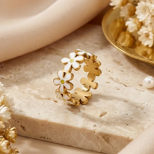 Minimalist Geometric Stainless Steel <b>Ring</b> 304 with 18K Gold PVD Coating Tarnish Free Waterproof Fashion Jewelry <b>Statement</b> <b>Rings</b> - Product Image 2