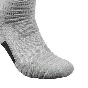 Chaussettes de sport grises pour hommes, respirantes, en polyester/coton, écologiques, à compression, pour adultes, entraînements d'hiver, basketball - Product Image 3