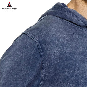 Hoodies délavés à l'acide pour hommes, les plus vendus, prix de gros, basiques, pour usage décontracté, avec logo personnalisé imprimé - Product Image 5