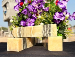 Grande tour de calcite zébrée de 11 pouces, obélisque en cristal poli, lot de 3 pointes de calcite naturelle, décoration intérieure, cristal de guérison Reiki - Product Image 3
