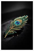 Broche colorée brodée à la main avec perles pour femmes et filles, accessoire vestimentaire brodé à la main, modèle E