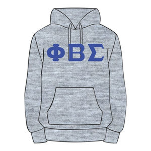 Sudadera con Capucha Gris Phi Beta Sigma, Algodón Premium, Ropa de Fraternidad Griega, Bordado Personalizado Divine Nine HBCU Greek Life - Product Image 2