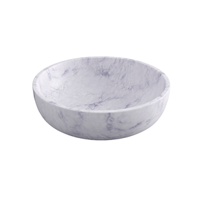 Greatest Quality White Marble Fruits And Salad Bowl With Round Shape Customized Size Serving Bowl In India - Product Image 1