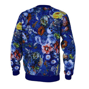 Sudadera de terciopelo personalizada de alta calidad para hombre, Jogger de cuello redondo de algodón con estampado Digital sólido, manta de invierno de felpa teñida lisa - Product Image 3