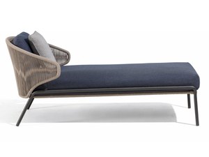 ROBD-002 Lit de Jardin Moderne en Rotin avec Coussins Bleu Marine, Structure en Aluminium, Durable et Confortable, Mobilier de Jardin 6 Places Résistant aux Intempéries - Product Image 2