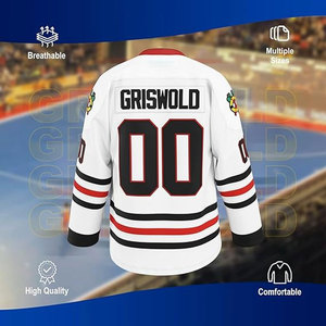 Maillot de hockey avec lettres et numéros brodés, vêtements authentiques Fabs Apparel, qualité supérieure, uniforme d'équipe de hockey sur glace, respirant, durable - Product Image 2