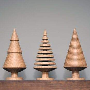 Sapin de Noël artisanal en bois massif de style vintage pour la décoration des fêtes - Taille et forme personnalisables - Product Image 3