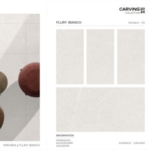 กระเบื้องพอร์ซเลนแกะสลักลายขนาดใหญ่พิเศษ 600x1200 ผิวสัมผัสแบบมีเท็กซ์เจอร์ สำหรับตกแต่งผนังและพื้นภายในและภายนอกอาคาร ดีไซน์ทันสมัย - Product Image 1