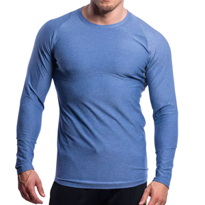 T-shirt de sport pour homme en polyester/coton, manches courtes, col en V, léger, respirant, anti-boulochage, tricoté, coupe régulière - Product Image 1