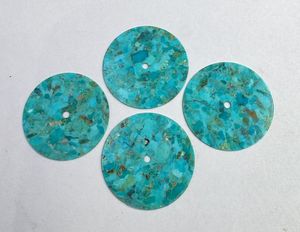 Composite turquoise Watch Dial : 31.50 mm Round One Sided Polished Watch <b>Face</b> - Product Image 2