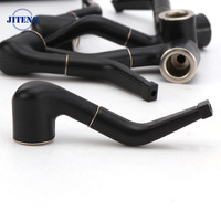 Accessoires de fumage en gros : Pipe à tabac artisanale en bois et résine, givrée, courbée, durable, portable, mini