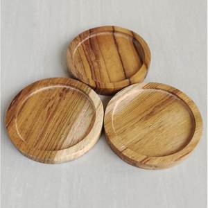Posavasos Redondos de Madera, Duraderos, Clásicos, Hechos a Mano, para Tazas de Café y Té - Product Image 2