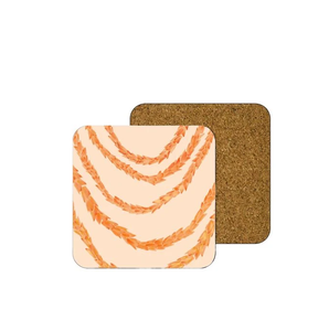 Sous-verre en MDF imprimé émail avec motif de feuille d'oranger, tapis de table moderne antidérapant pour la décoration - Product Image 1