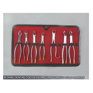 Pinzas de Extracción Dental O.R. de Grado 8 con Mango Dorado, Instrumentos Quirúrgicos Veterinarios Manuales Clase I CE - Product Image 3