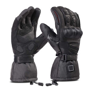 Gants de course et de cyclisme imperméables en cuir avec doublure polaire thermique antidérapante personnalisée pour l'hiver, pour une utilisation en extérieur - Product Image 1