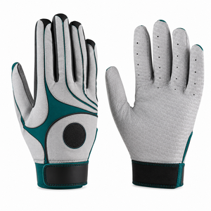 Gants de frappe en cuir gris personnalisés de haute qualité, design respirant, légers, écologiques, fermeture auto-agrippante, unisexe adulte - Product Image 1