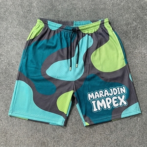 Custom Double <b>Layers</b> Sublimation Eco-Friendly Breathable Polyester Casual Men's Shorts 5 Inch Inseam Gym Basketball Mesh Knee - Product Image 5