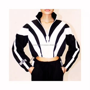 Survêtement de sport 2 pièces de grande taille conçu sur mesure pour femmes veste imprimée solide en nylon respirant pour l'entraînement d'hiver/automne - Product Image 2