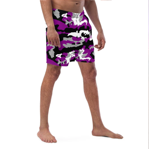 Shorts de sport pour hommes 2026, shorts de course avec poches, shorts en mesh imprimés sur mesure, shorts camouflage violets pour hommes - Product Image 5