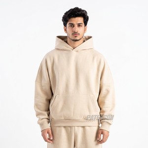 Sweat à capuche en molleton de coton 400 GSM, coupe oversize streetwear à épaules tombantes, pour marques indépendantes - Product Image 6