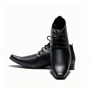 <b>Black</b> Leather Oxford Dress <b>Shoes</b> Pointed Toe <b>Lace</b>-Up Formal Men's Office Wear Solid Color All Seasons Anti-Slippery - Product Image 4