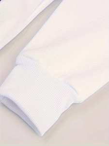 Sudadera con Capucha para Hombre de Alta Calidad, 100% Algodón, Gruesa, Holgada, Transpirable, con Bolsillos con Cremallera, Blanca, para Otoño - Product Image 3