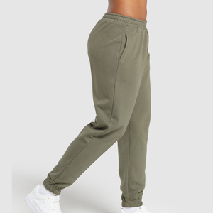 Nouveau pantalon de jogging personnalisé pour femme en polyester/coton éponge, taille élastique, coupe droite classique, jambe droite, hiver, sur mesure - Product Image 6