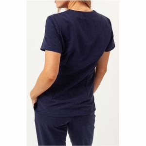 Women Medical <b>Scrub</b> <b>Tops</b> Wholesale New Design OEM V Neck Short Sleeve Custom Women <b>Scrub</b> <b>Tops</b> Available in Wholesale Price - Product Image 3