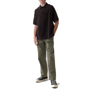 Pantalones de Uniforme Escolar Modernos, Corte Recto y Relajado, Color Caqui - Product Image 3