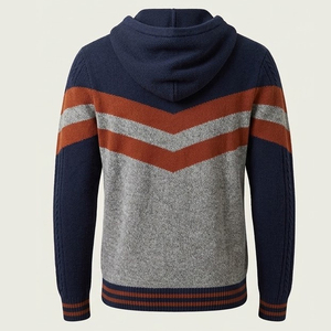 Modern Minimalist Printed Regular Fit Casual Knitted Hoodies 100% Cotton Eco-Friendly <b>Waterproof</b> Pocket Bulk - Product Image 3