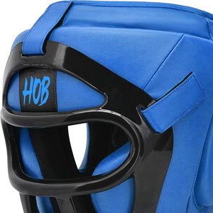 Protector de Cabeza para Boxeo HOB, de Cuero PU, Resistente a Impactos, Protector Facial para Adultos, Unisex, para Entrenamiento, Azul - Product Image 5