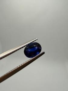 Zafiro Azul Intenso Natural Tratado Térmicamente, Corte Ovalado, 1.18CT, 7x5x4mm, Gema Preciosa Suelta Facetada, para Joyería de Ceilán - Product Image 5
