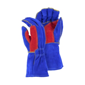 Gants de soudure en cuir de vachette renforcé, résistants à la chaleur et aux étincelles, pour la sécurité industrielle, la lutte contre les incendies, le barbecue et la manipulation de la viande. - Product Image 3