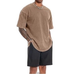 Camiseta de Alta Calidad con Logotipo Personalizado, de Algodón Orgánico para Hombre, Hombros Caídos, Estilo Oversize, Transpirable, de Manga Corta, Estilo Urbano - Product Image 5