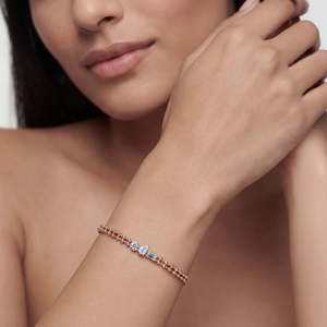 Bracelet en moissanite multi-formes de qualité supérieure, rond, poire, émeraude, 7 pouces, argent sterling 925, or 10k, 14k, 18k, platine - Product Image 1