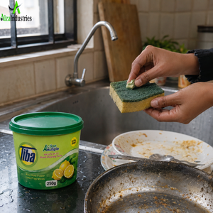 Pâte détergente puissante au citron 250g pour vaisselle, nettoyant puissant pour graisse, ustensiles de cuisine, formule puissante à l'aloe vera |   Entretien de la vaisselle haut de gamme - Product Image 4
