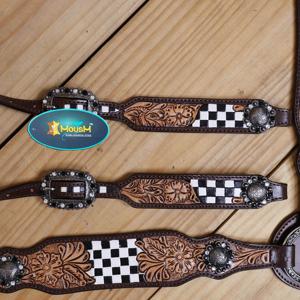 Selle de cheval en cuir véritable pour Barrel Racing Western, taille 14-18', avec têtière, collier de poitrail et rênes assortis, en acier inoxydable D44 durable - Product Image 6