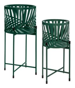 Powder Coated Metal Medium <b>Planter</b> With Designer <b>Gold</b> Stand for Home Garden Indoor Outdoor <b>Planters</b> - Product Image 6