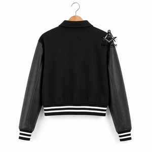 HMR Custom Alpha for Sorority Embroidery <b>Quilted</b> Stand Collar Women's Varsity Jacket Custom Made - Product Image 3