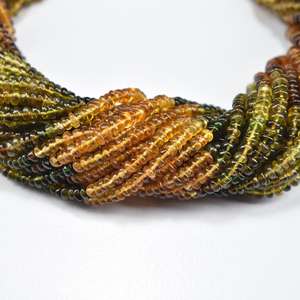 Natural Petro Tourmaline Smooth Rondelle Gemstone Beads Strand 3-4mm Loose Tourmaline Beads <b>String</b> For Jewelry Necklace Making - Product Image 3