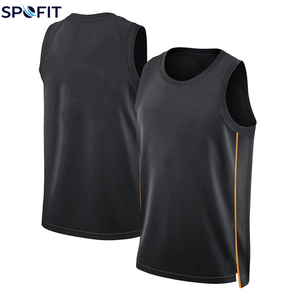 Maillot de basket-ball unisexe de couleur noire unie, vêtements de sport de qualité supérieure, respirant, uniformes de basket-ball courts personnalisés, dernier design - Product Image 4